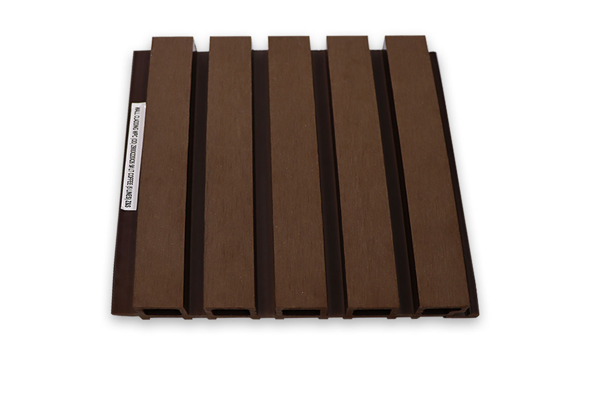WPC (OD)#5 LT-COFFEE 5 LINES Wall Cladding