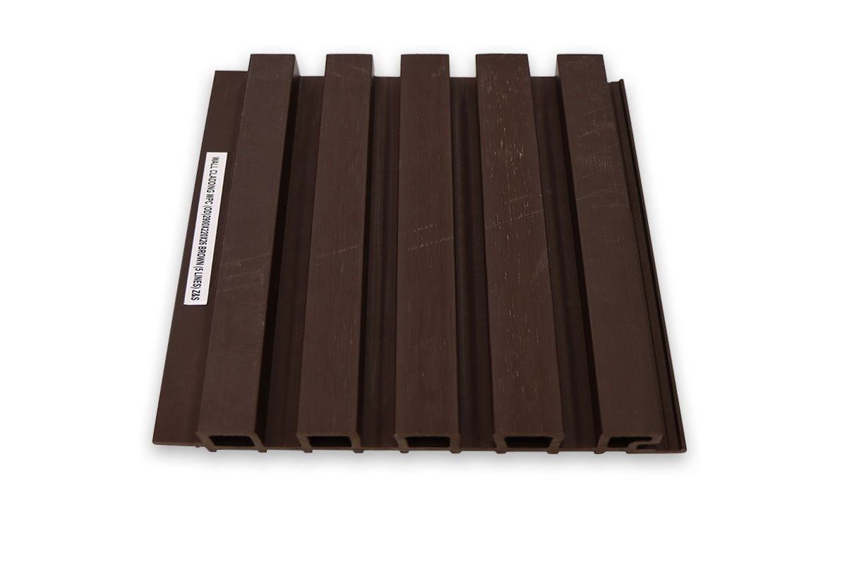WPC (OD) BROWN 5 LINES Wall Cladding